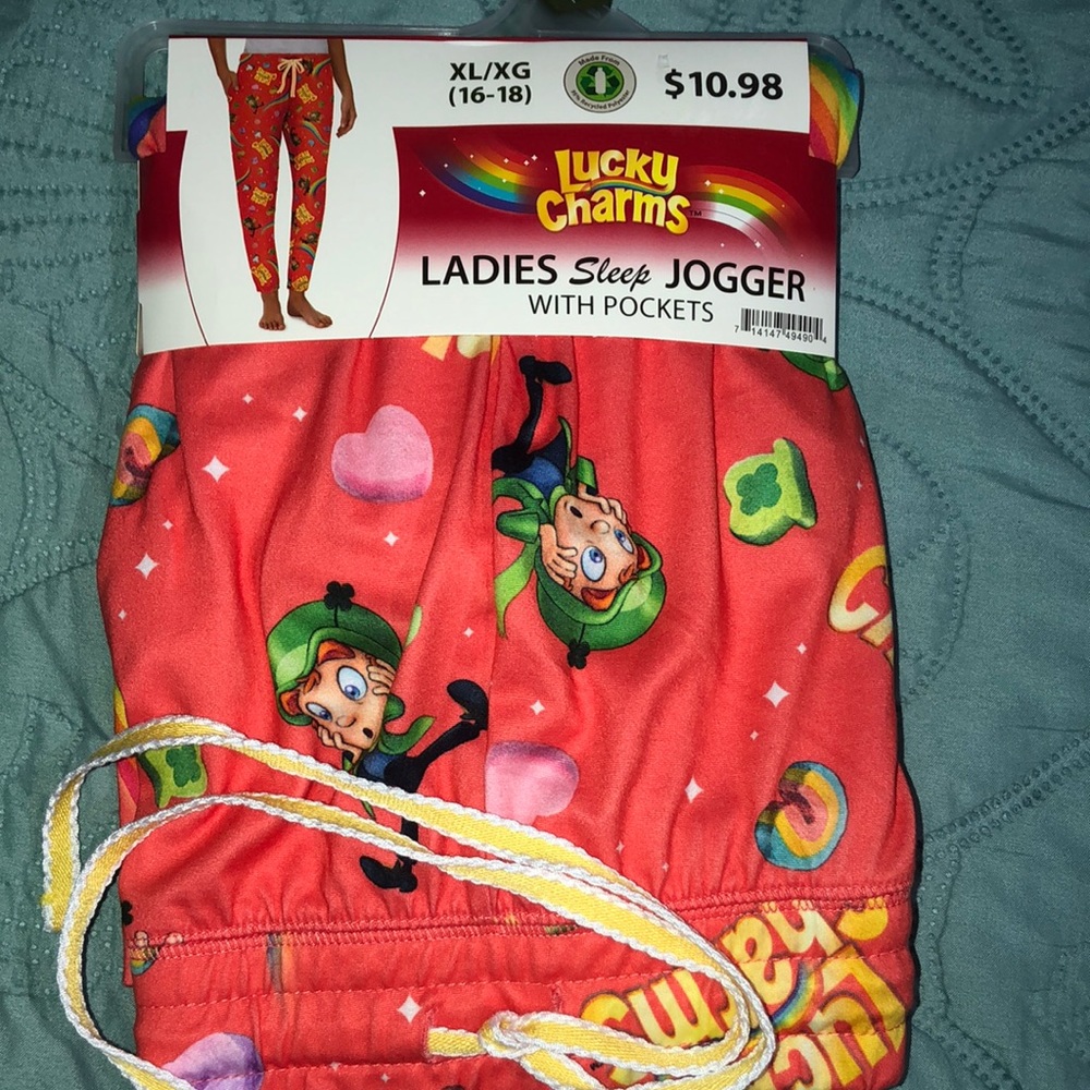 Lucky Charms Ladies sleep/Pants Joggers with pockets SIZE MEDIUM
